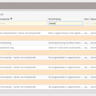 Filters en selecties